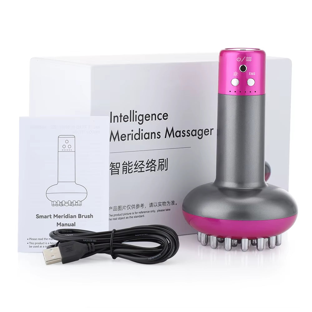 Electric Lymphatic Drainage Machine Meridian Body Massage Brush Microcurrent anti Cellulite Guasha Physiotherapy Apparatus