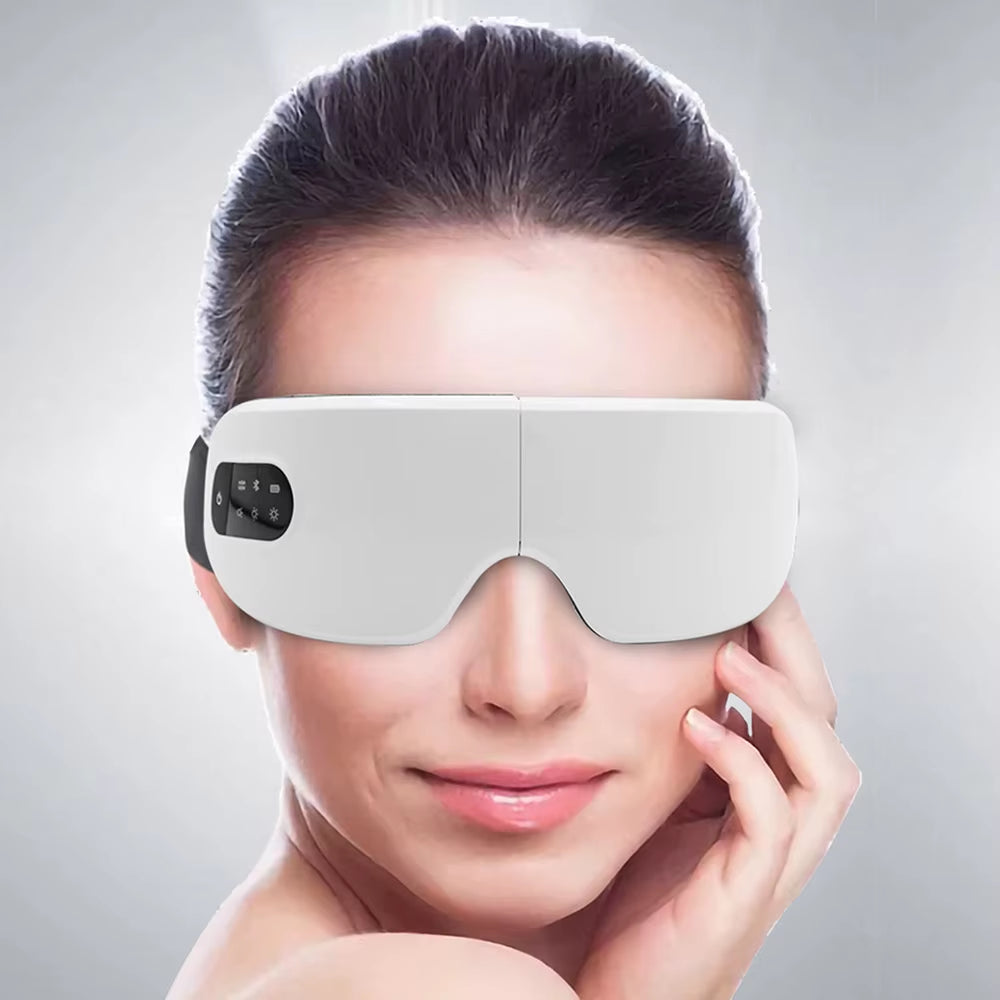 Smart Electric Eye Massager Air Pressure Hot Compress Massage Glasses Foldable Bluetooth Music Eyes Massage USB Rechargeable