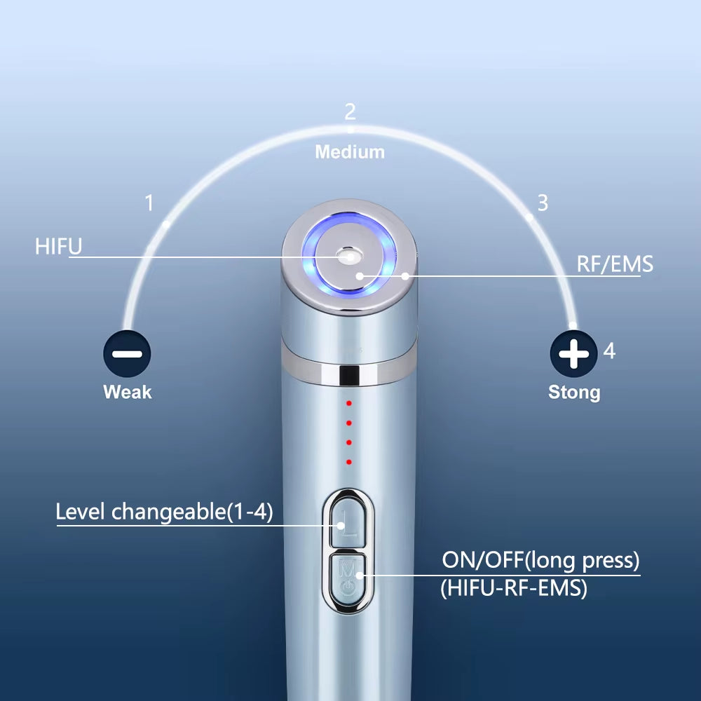 Mini HIFU Machine for Eyes Rechargeable Ultrasound Machine RF Radio Frequency EMS Microcurrent Lift Firm Tightening Skin Care