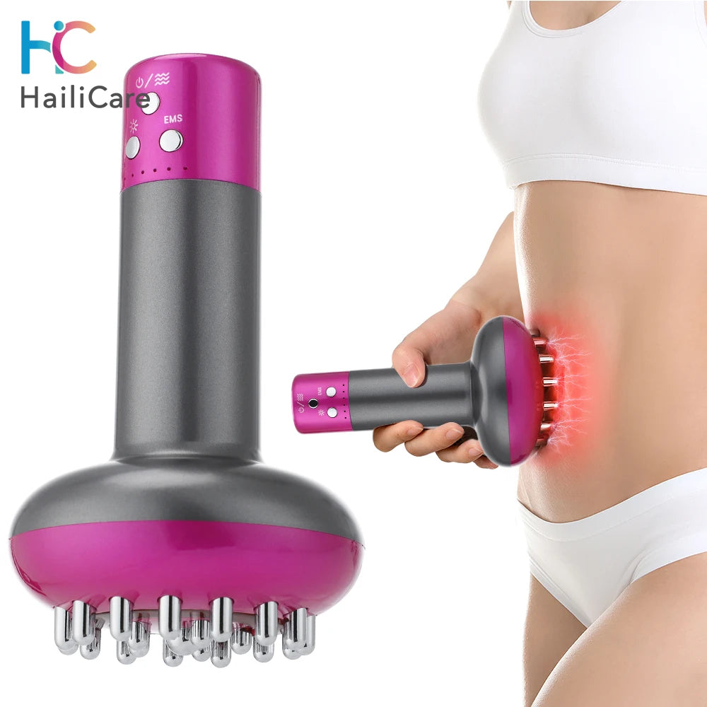 Electric Lymphatic Drainage Machine Meridian Body Massage Brush Microcurrent anti Cellulite Guasha Physiotherapy Apparatus